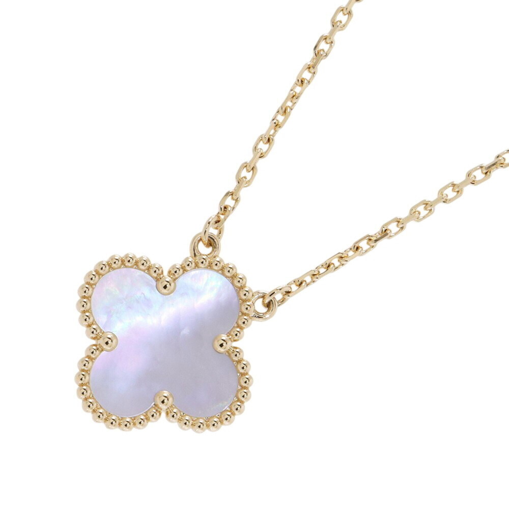 Van Cleef & Arpels Alhambra Pendant Necklace, Mother of Pearl, 18K Yellow Gol...